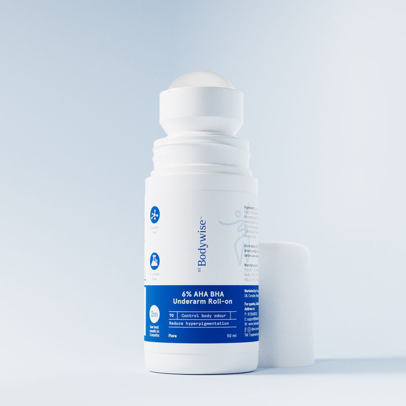 6% AHA BHA Underarm Roll On - Flora