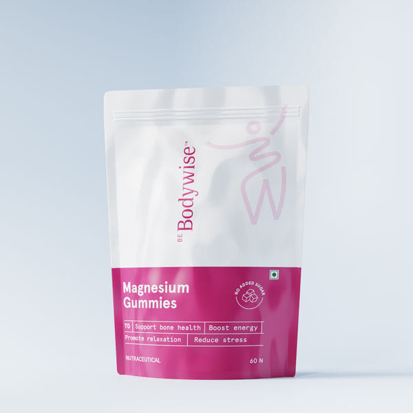 Bebodywise 5-in-1 Magnesium Gummies with Glycinate and Vitamin D3 60 count