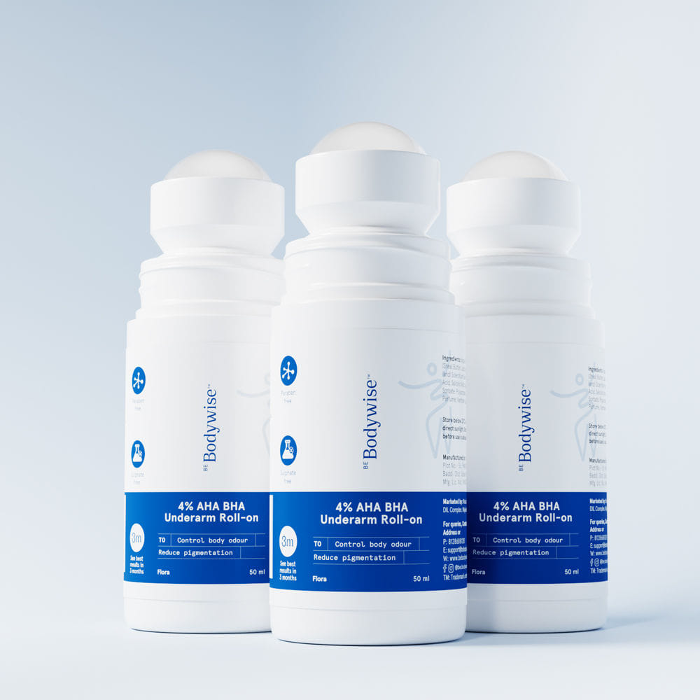 4% AHA BHA Underarm Roll on (Pack of 3)
