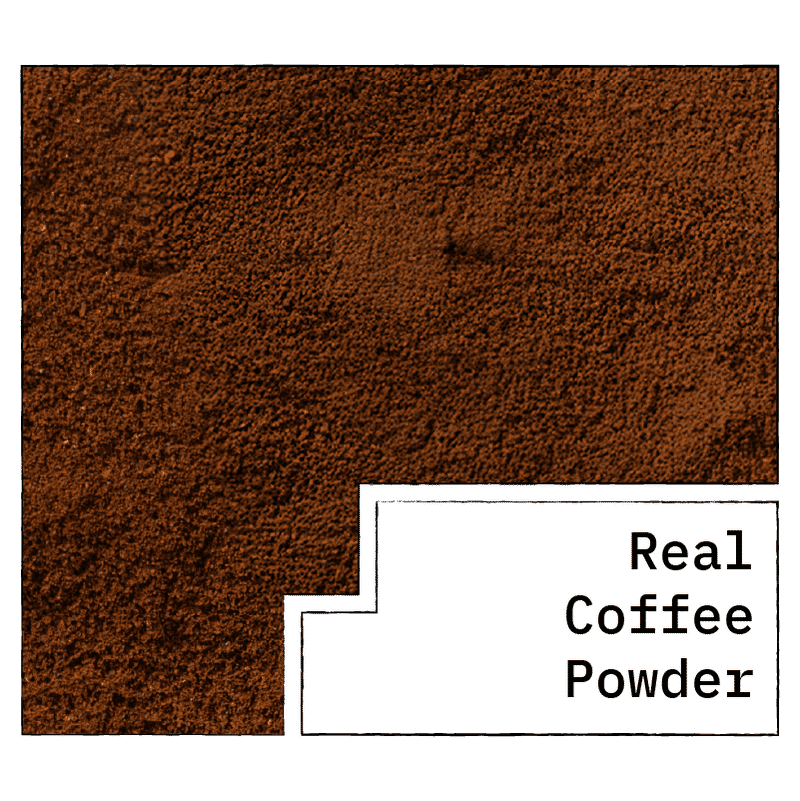 Real coffee powder