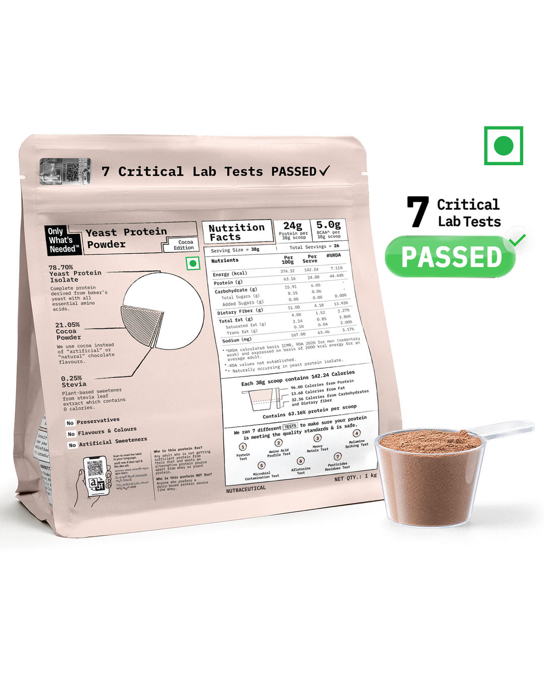 24g Yeast Protein Powder | Cocoa | 1kg