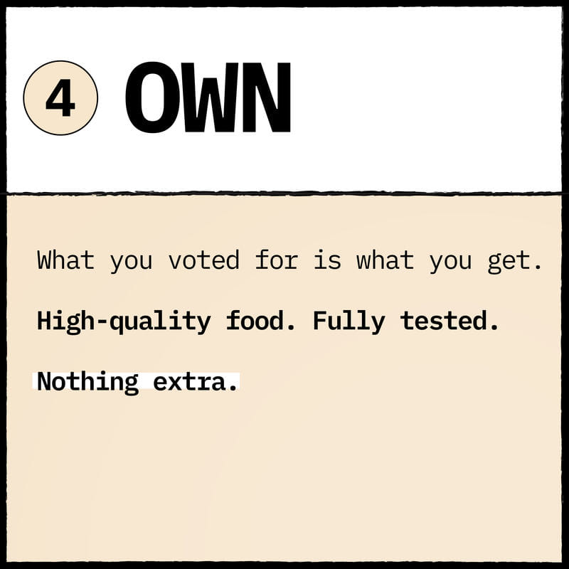 Step 4: How products like foodpharmer protein come to be