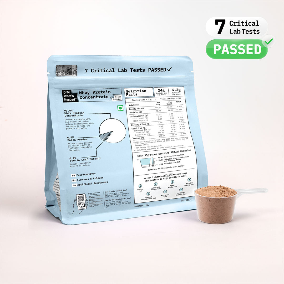 24g Whey Protein Concentrate | 1Kg Pack | Cocoa