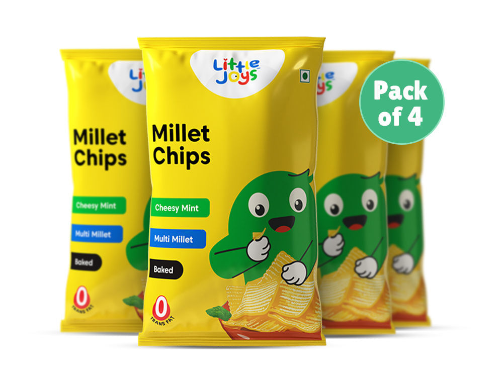 Cheesy Millet Chips - Pack of 4 (40g X 4)