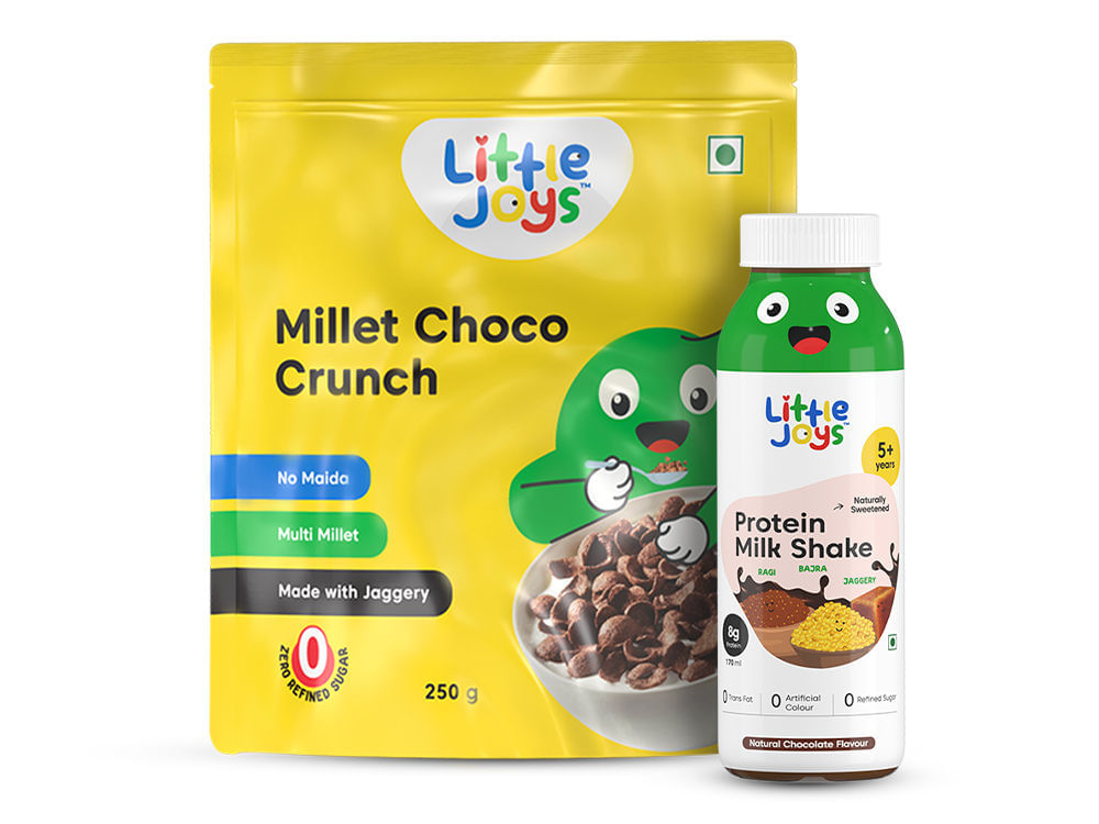 Millet Choco Crunch + Protein Milkshake