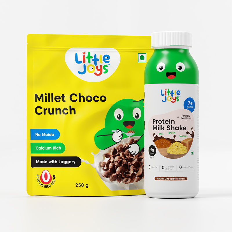 Millet Choco Crunch + Protein Milkshake