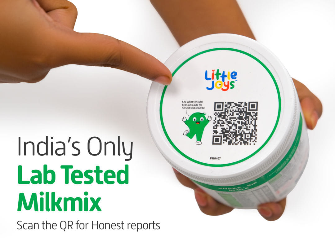 india's only lab tested milkmix image for kids honest qr image
