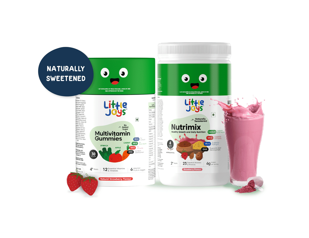 Nutrimix Strawbwerry + Multivitamin Gummies Immunity Combo