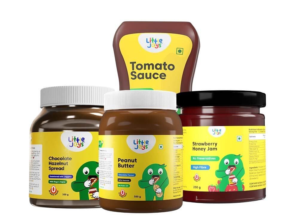 Chocolate Hazelnut Spread + Tomato Sauce + Strawberry Honey Jam + Peanut Butter