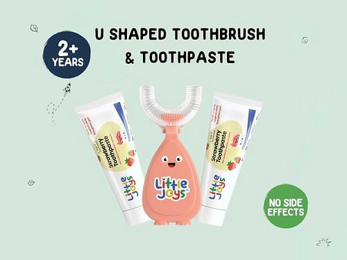 U Shaped Toothbrush & Toothpaste - Pack of 2