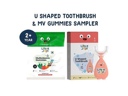 U shaped Toothbrush & Multivitamin Gummies Trial Pack
