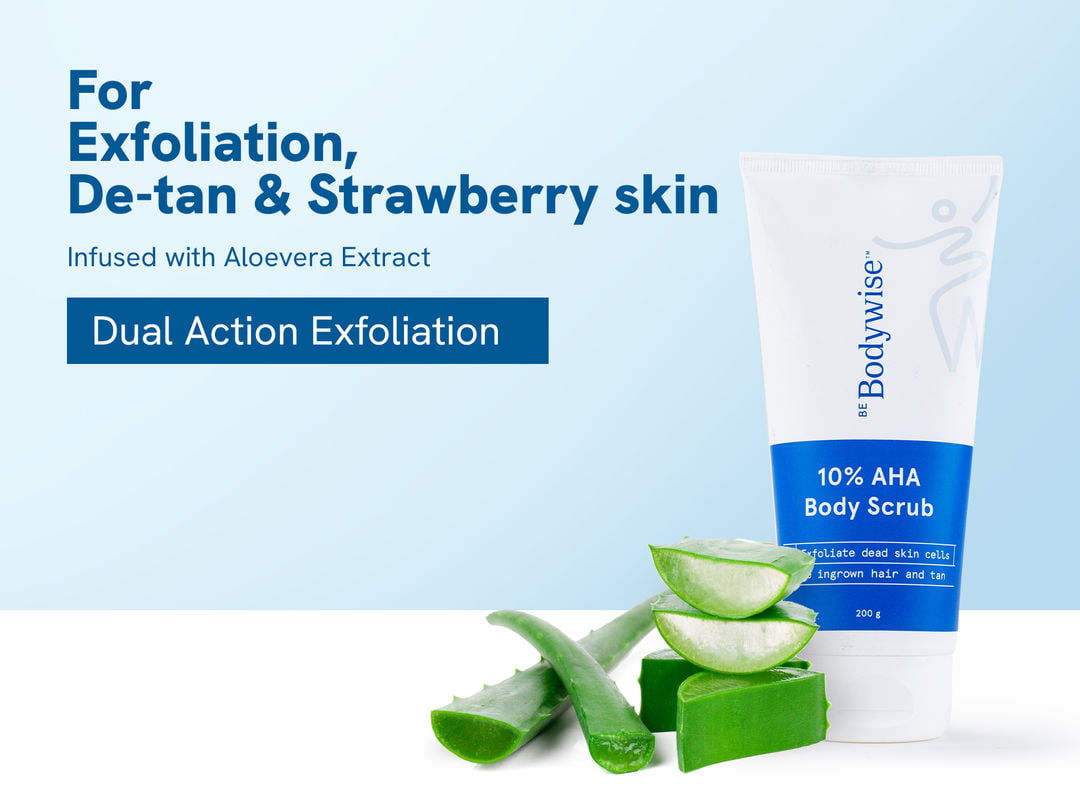 Buy 10% AHA Body Scrub For Women Clinically Tested | Be Bodywise