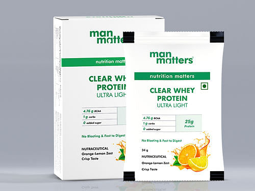Clear Whey Protein Powder - Orange Flavor Pack of 5