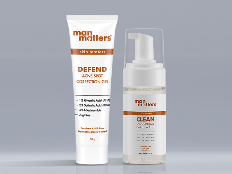 Blemish Defense Kit| 1x Clean Oil Control Face Wash + 1x CLEAR Blemish Correction Gel