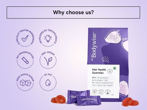 Biotin Hair Gummies For Post Pregnancy Hair Fall post-pregnancy-hair-care-quick-and-easy-ideas-for-every-straight-hair