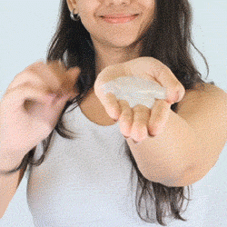 Gently massage on wet hair and scalp with your fingertips to work into a lather.