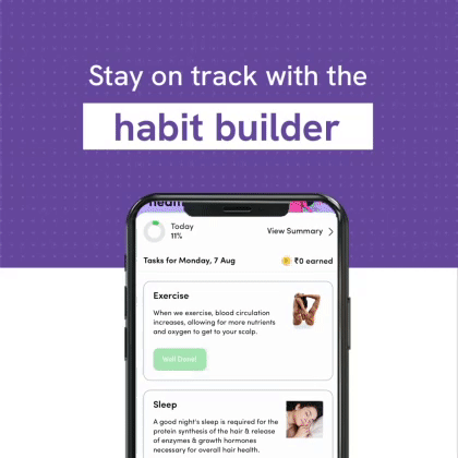 Get daily reminders & rewards on the Be Bodywise app for staying consistent with your hair regimen.