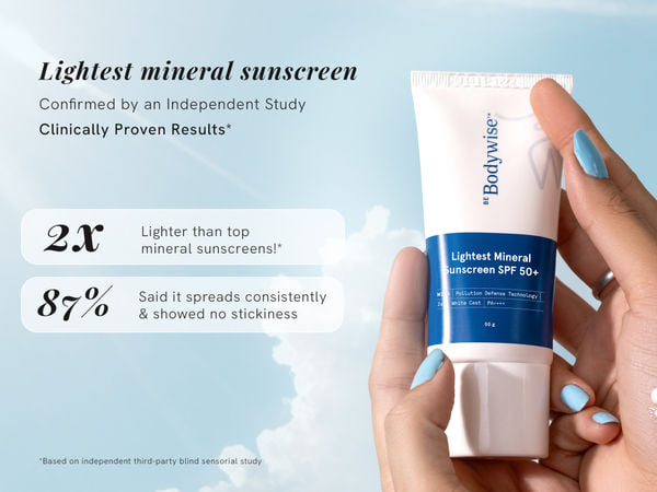 Buy Lightest Mineral Sunscreen SPF50+ Be Bodywise