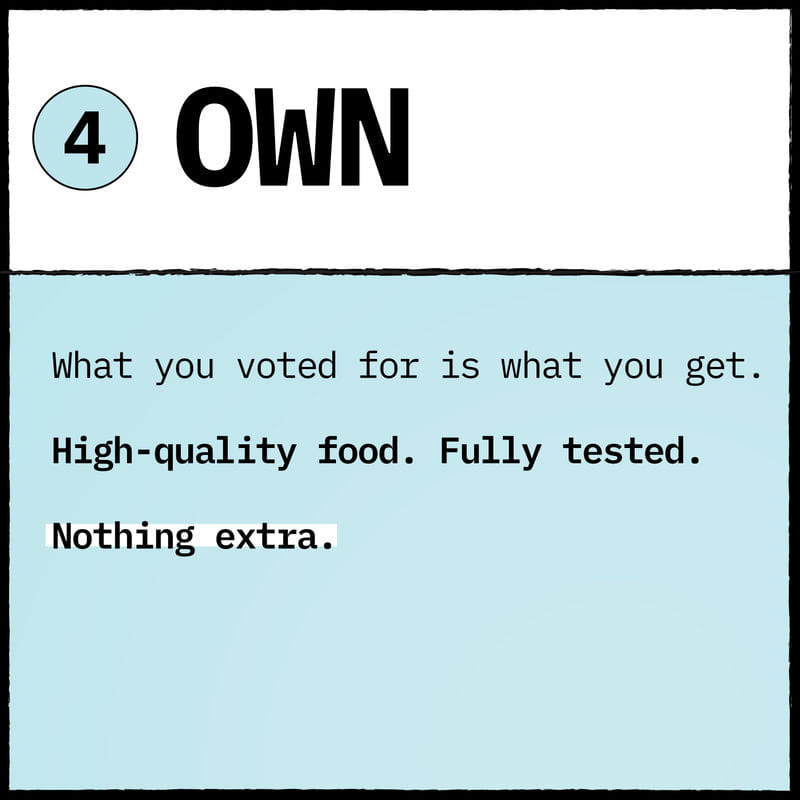 Step 4: How products like foodpharmer protein come to be