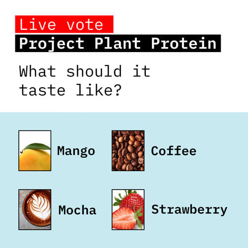 another live vote on foodpharmer brand for plant protein